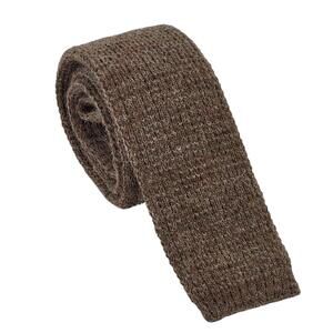 Cambridge Collection Square End Tie Mohair/Wool Solid Brown 53" X 2 1/8"